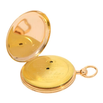 Swiss rose gold quarter repeating cylinder watch Circa 1810 Swiss rose gold quarter repeating cylinder watch Circa 1810