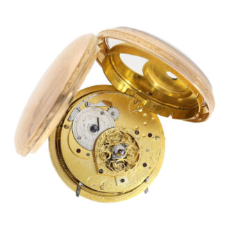 French rose gold quarter repeating cylinder watch Circa 1810