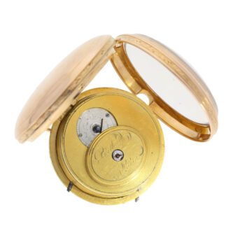 French rose gold quarter repeating cylinder watch Circa 1810