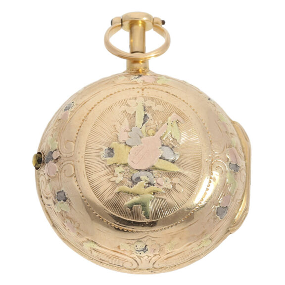 French four-coloured gold repeating à toc verge watch Circa 1760 French four-coloured gold repeating à toc verge watch Circa 1760