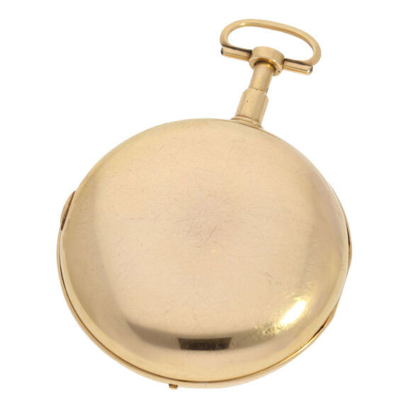Belgian gold quarter repeating verge watch with alarm Circa 1810 Belgian gold quarter repeating verge watch with alarm Circa 1810