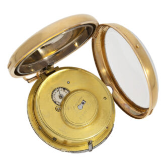 Belgian gold quarter repeating verge watch with alarm Circa 1810
