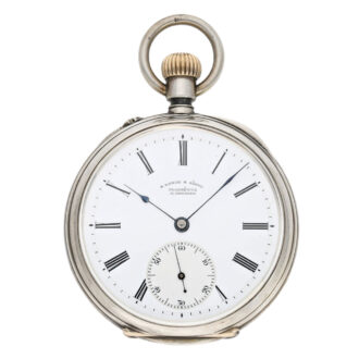 Early German silver open faced lever precision watch Circa 1890
