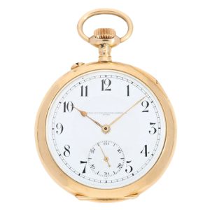 German 14K rose gold lever precision watch Circa 1920