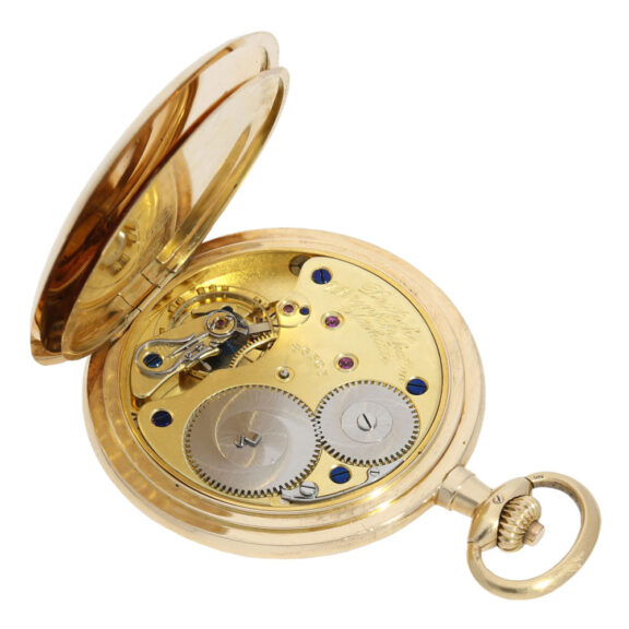 German 14K rose gold hunting cased lever watch Circa 1925 German 14K rose gold hunting cased lever watch Circa 1925