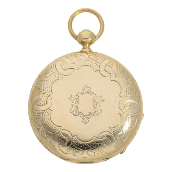 Early German 18K gold hunting cased lever watch Circa 1863 Early German 18K gold hunting cased lever watch Circa 1863