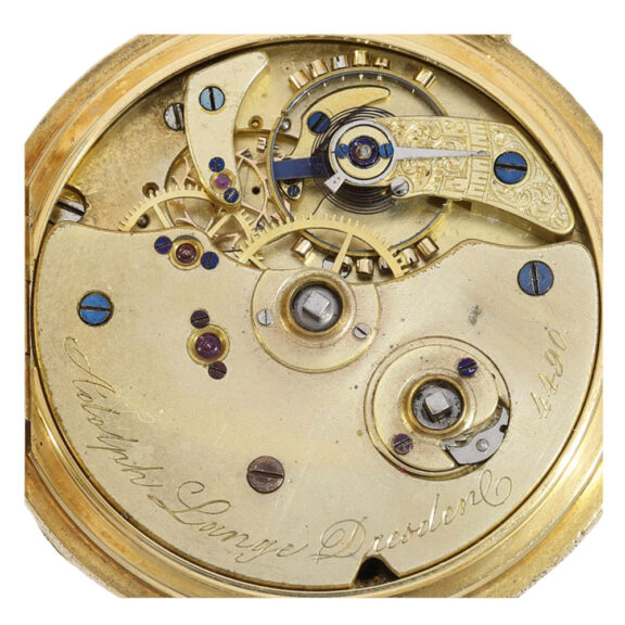 Early German 18K gold hunting cased lever watch Circa 1863 Early German 18K gold hunting cased lever watch Circa 1863