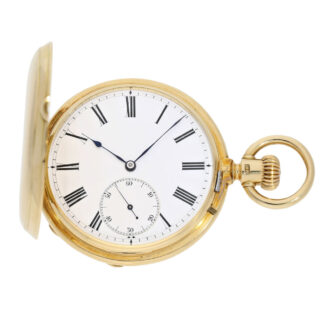 German 18K gold hunting cased ankerchronometer watch Circa 1870
