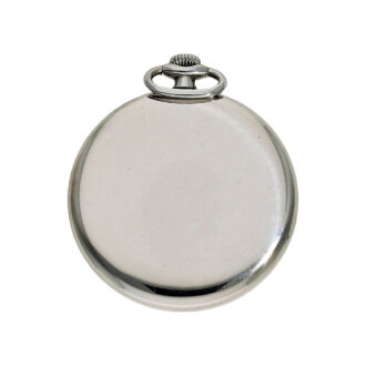 Swiss stainless steel open faced lever pocket watch Circa 1932