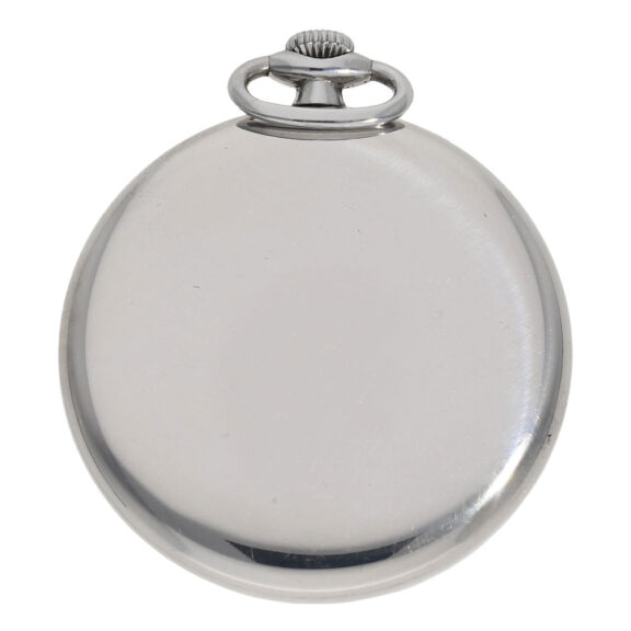Swiss stainless steel open faced lever pocket watch Circa 1930 Swiss stainless steel open faced lever pocket watch Circa 1930