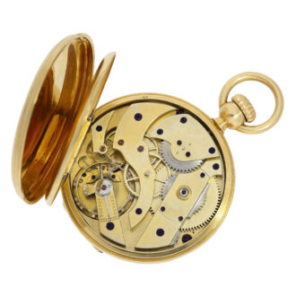 Swiss 18K gold lever watch with crown winding Circa 1860 Swiss 18K gold lever watch with crown winding Circa 1860