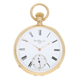 Swiss 18K gold open faced ankerchronometer Circa 1883