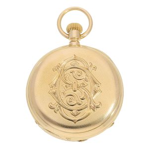 Swiss 18K gold open faced ankerchronometer Circa 1883
