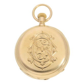 Swiss 18K gold open faced ankerchronometer Circa 1883