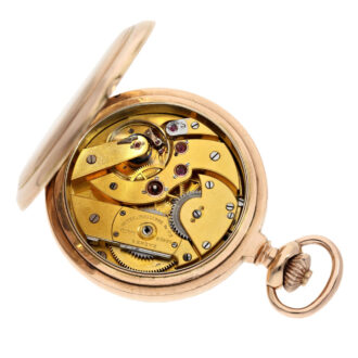 Swiss 14K rose gold hunting cased chronometer Circa 1891
