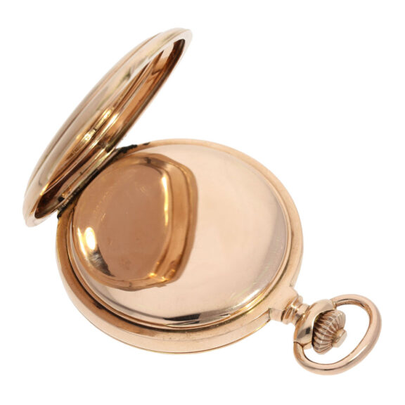 Swiss 14K rose gold hunting cased chronometer Circa 1891 Swiss 14K rose gold hunting cased chronometer Circa 1891