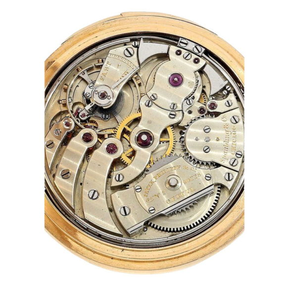 Swiss gold five-minute repeating lever watch Circa 1892 Swiss gold five-minute repeating lever watch Circa 1892