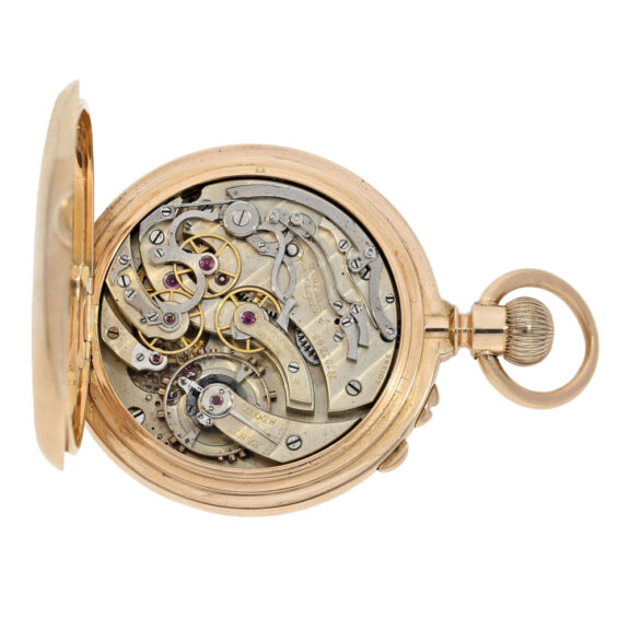 Swiss 18K rose gold split-seconds chronograph Circa 1893 Swiss 18K rose gold split-seconds chronograph Circa 1893