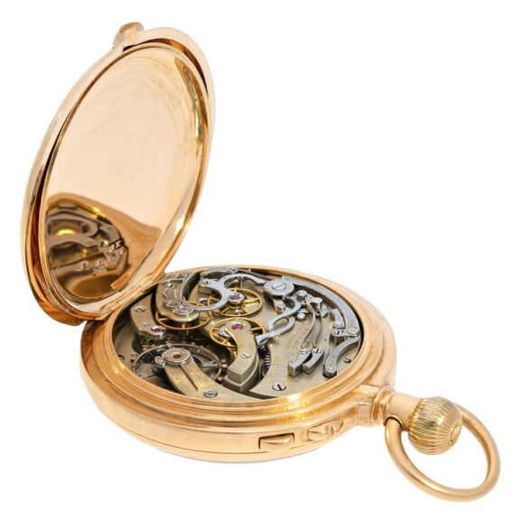 Swiss 18K rose gold split-seconds chronograph Circa 1893 Swiss 18K rose gold split-seconds chronograph Circa 1893