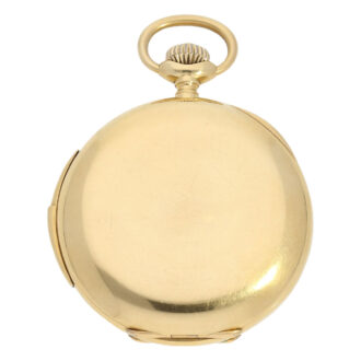 Swiss gold minute repeating lever pocket watch Circa 1910