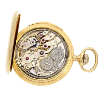 Swiss gold minute repeating lever pocket watch Circa 1910