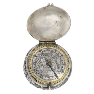 Important French silver hunting cased verge pendant watch Circa 1650