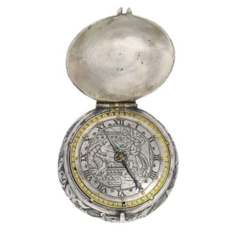 Important French silver hunting cased verge pendant watch Circa 1650