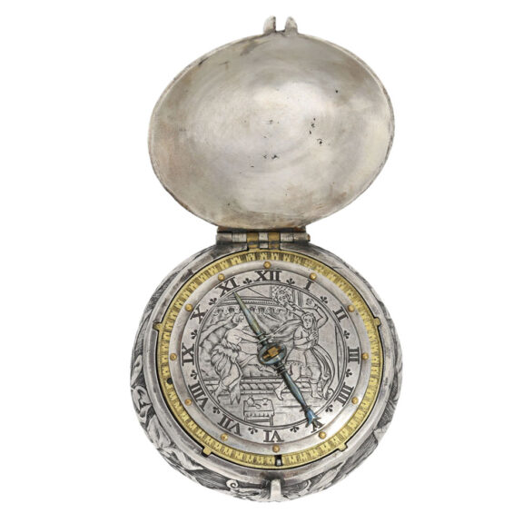 Important French silver hunting cased verge pendant watch Circa 1650