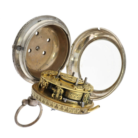 Important German triple cased coach clock with alarm Circa 1750-1767 Important German triple cased coach clock with alarm Circa 1750-1767