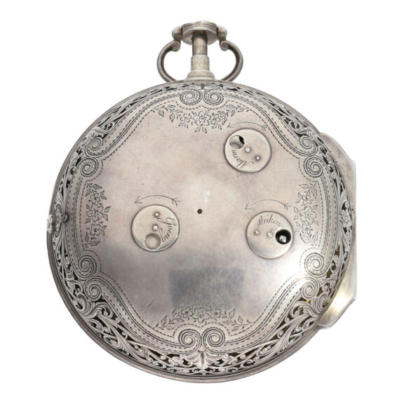 English silver quarter repeating coach clock Circa 1757-1783