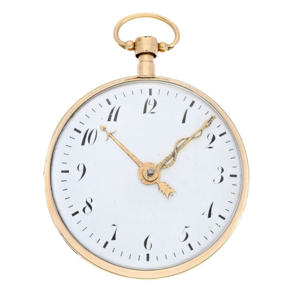 Swiss rose gold repeating musical cylinder watch Circa 1820