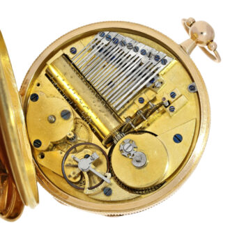 Rare Swiss/French rose gold musical cylinder watch Circa 1815