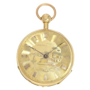 Swiss gold repeating musical cylinder watch Circa 1820