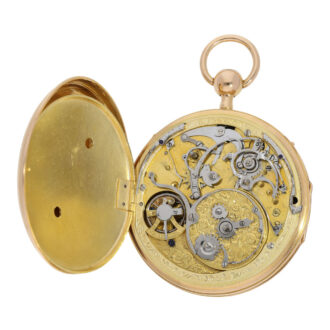 Swiss rose gold hour repeating musical cylinder watch Circa 1820 Swiss rose gold hour repeating musical cylinder watch Circa 1820