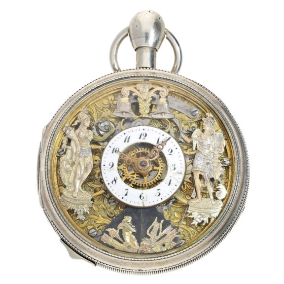 Swiss skeletonized repeating Jacquemart erotic verge Circa 1810 Swiss skeletonized repeating Jacquemart erotic verge Circa 1810