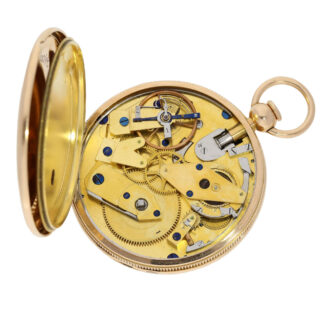 French rose gold repeating jumping hour cylinder watch Circa 1810