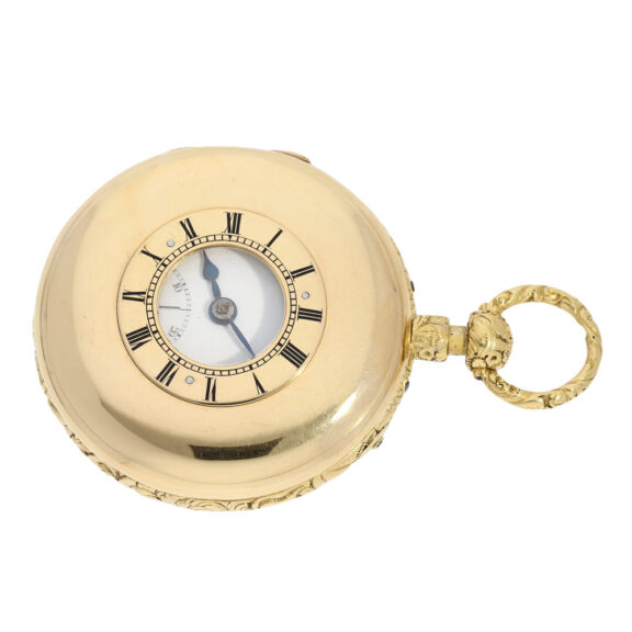 English gold half-hunting cased repeating deck chronometer Circa 1830 English gold half-hunting cased repeating deck chronometer Circa 1830
