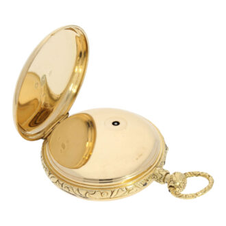 English gold half-hunting cased repeating deck chronometer Circa 1830 English gold half-hunting cased repeating deck chronometer Circa 1830