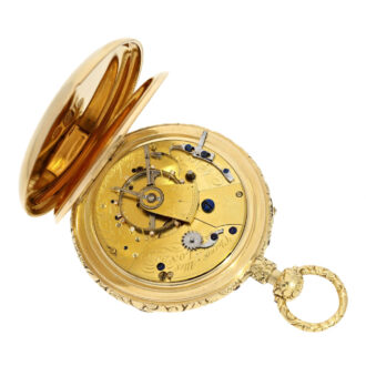 English gold half-hunting cased repeating deck chronometer Circa 1830 English gold half-hunting cased repeating deck chronometer Circa 1830