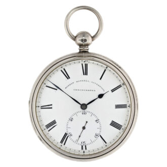 Very heavy English silver open faced chronometer Circa 1845