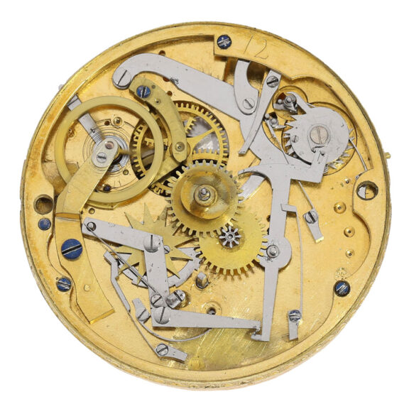 Swiss 18K gold open faced cylinder watch with automaton Circa 1820 Swiss 18K gold open faced cylinder watch with automaton Circa 1820