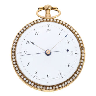 Swiss gold jumping centre seconds cylinder watch Circa 1800 Swiss gold jumping centre seconds cylinder watch Circa 1800