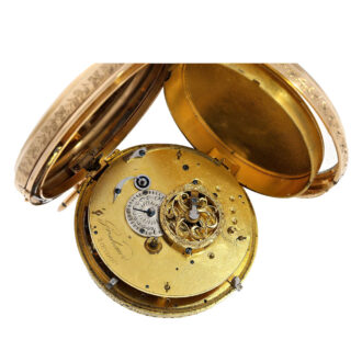 Probably unique Swiss gold quarter repeating automaton Circa 1800