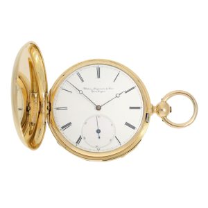 Danish gold hunting cased quarter repeating lever Circa 1870