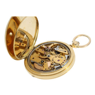 Danish gold hunting cased quarter repeating lever Circa 1870 Danish gold hunting cased quarter repeating lever Circa 1870