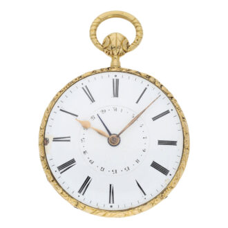 Swiss gold quarter repeating Lépine watch with date Circa 1830 Swiss gold quarter repeating Lépine watch with date Circa 1830