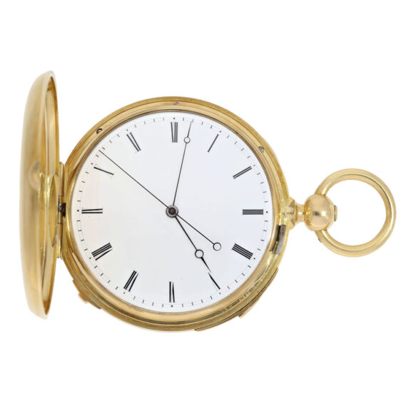 French gold repeating lever with Seconde Morte Circa 1840 French gold repeating lever with Seconde Morte Circa 1840
