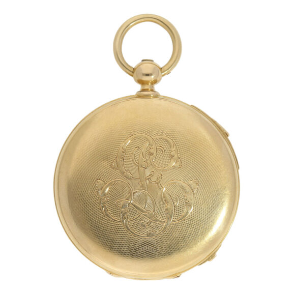 French gold repeating lever with Seconde Morte Circa 1840 French gold repeating lever with Seconde Morte Circa 1840