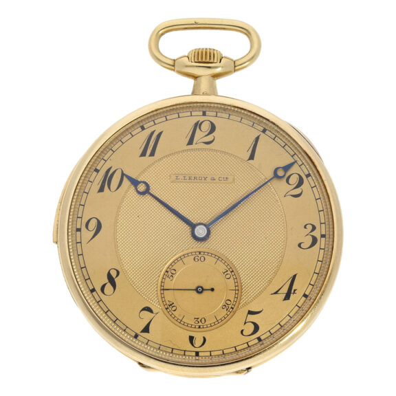 French gold open faced minute repeating lever watch Circa 1923