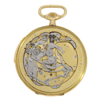French gold open faced minute repeating lever watch Circa 1923